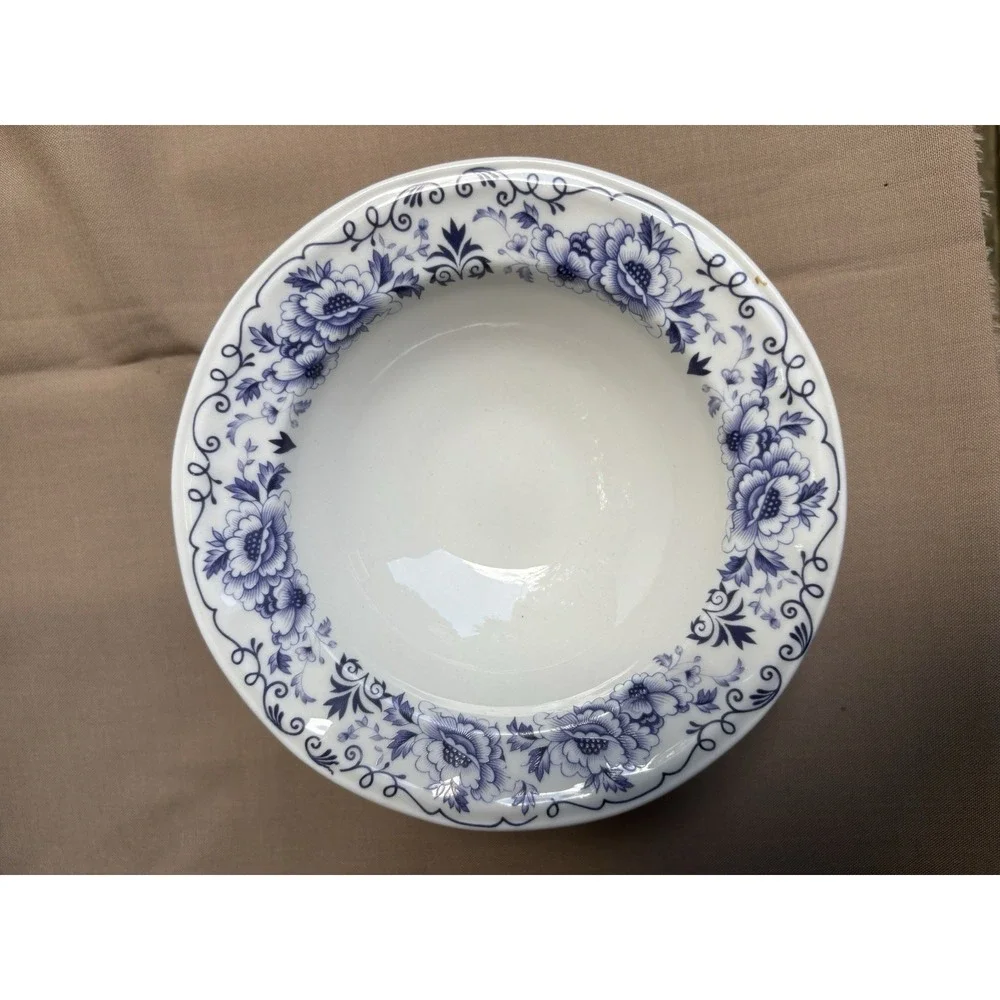 Blue & White Iroquois Clinton Inn Cereal Bowls Set of 4 Henry Ford Museum 6